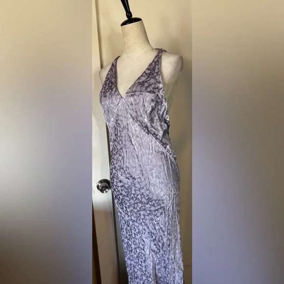 NWT Topshop Lavender Leopard Print Maxi Dress Backless Sun dress summer beach - Picture 10 of 13